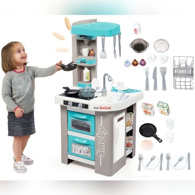 Žaislinė virtuvė Smoby Mini TEFAL Studio Bubble 28 priedai