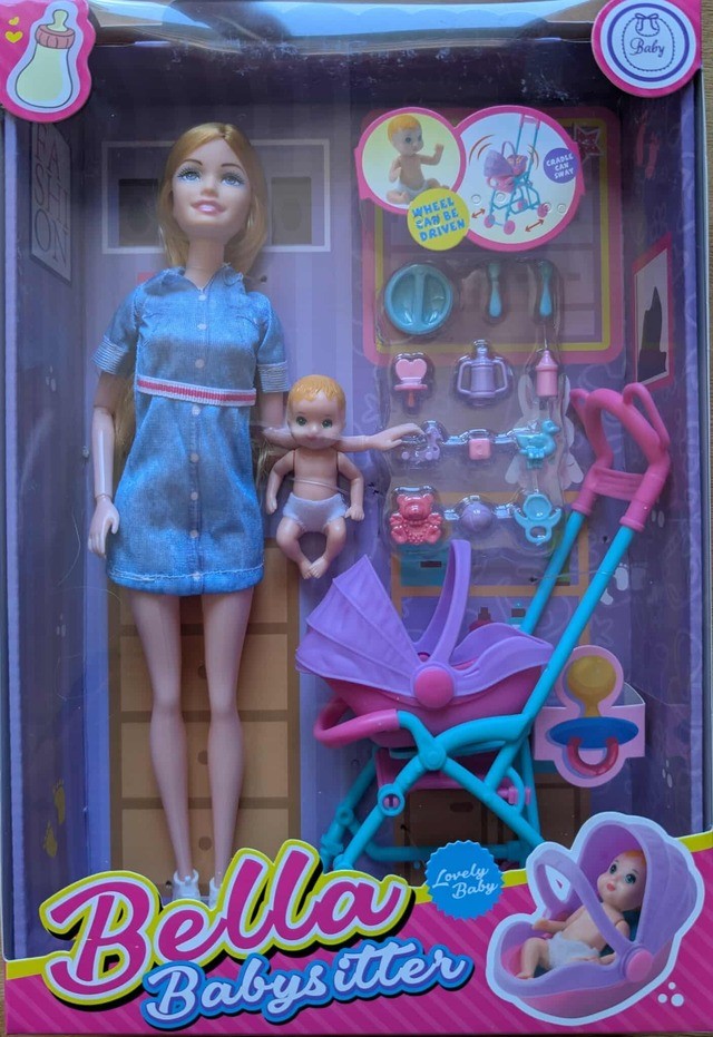 Babysitter set with doll, baby and accessories Bella Babysitter