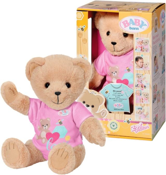 BABY BORN Plush pink bear, 43 cm
