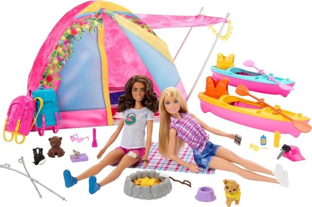Barbie stovyklavimo žaidimų rinkinys su 2 lėlėmis Barbie Camping Playset with 2 Dolls