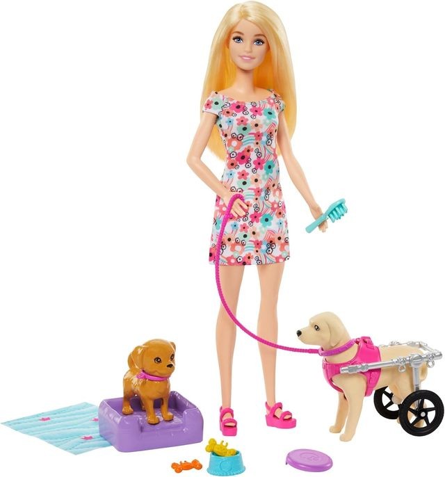 Barbie – Walk and Wheel Pet Toy Set (HTK37)