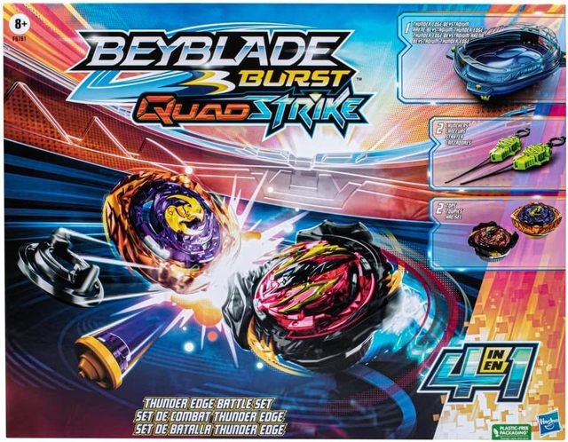 Beyblade QuadStrike Thunder Edge Battle Set Shooting Game