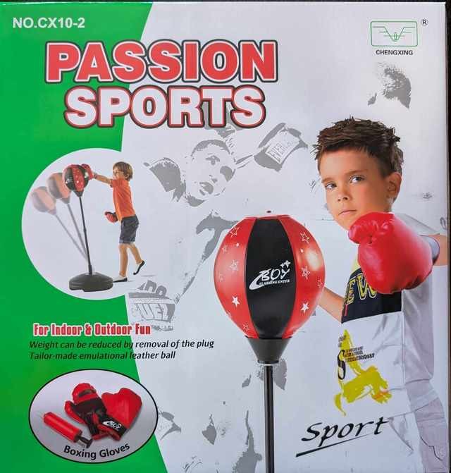 Boxing bag with gloves Passion Sports KX9025
