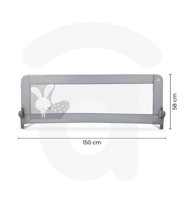 Sideboard for bed Asalvo Rabbit Gray 130 cm