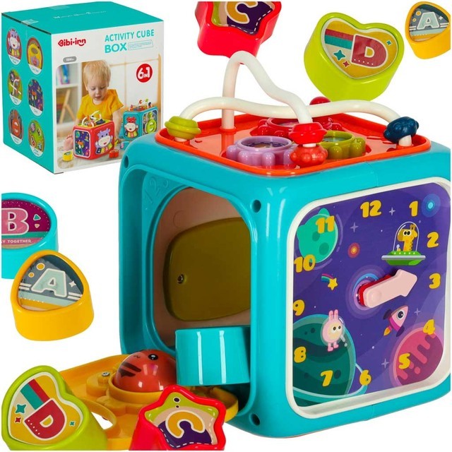 Educational interactive cube with piano 6 in 1 Bibi-Inn blue KX3596_1