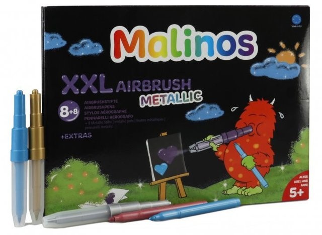 Flomasteriai Malinos XXL Airbrush Metallic