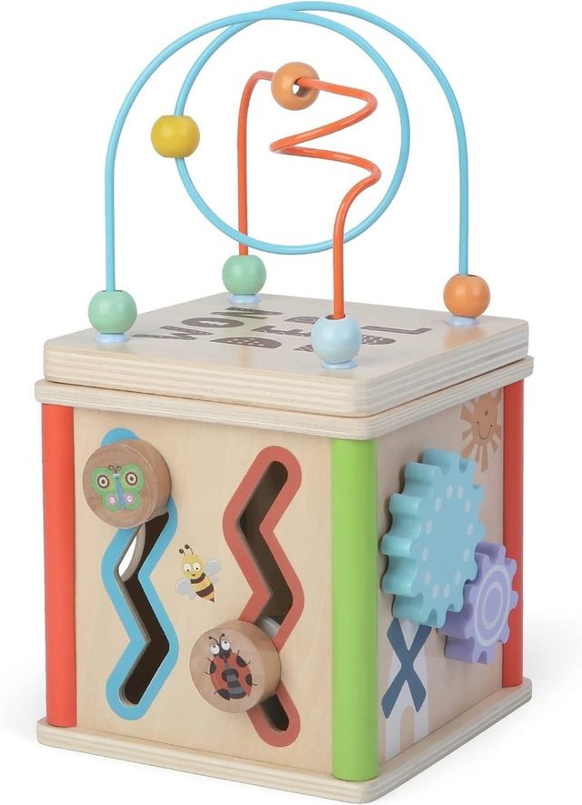 GERARDO'S Toys Wooden Activity Cube