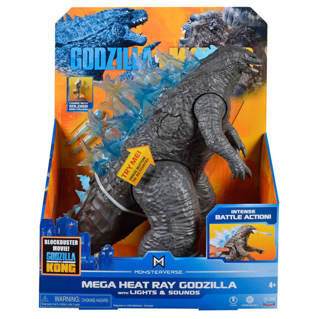 Godzilla vs Kong 13" Mega Figure - Godzilla W/lights & sounds 33 cm