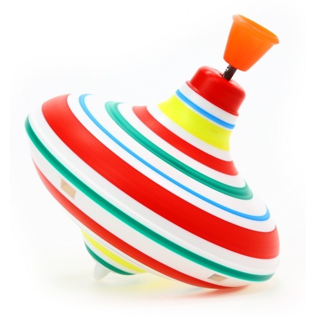 Playing and spinning big wolf for children red, yellow, white Macyszyn