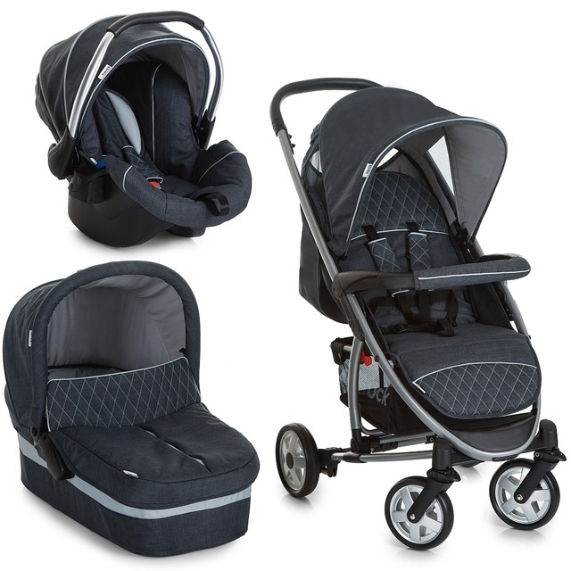 Hauck - Travelsystem California Trio Set, Melange Charcoal