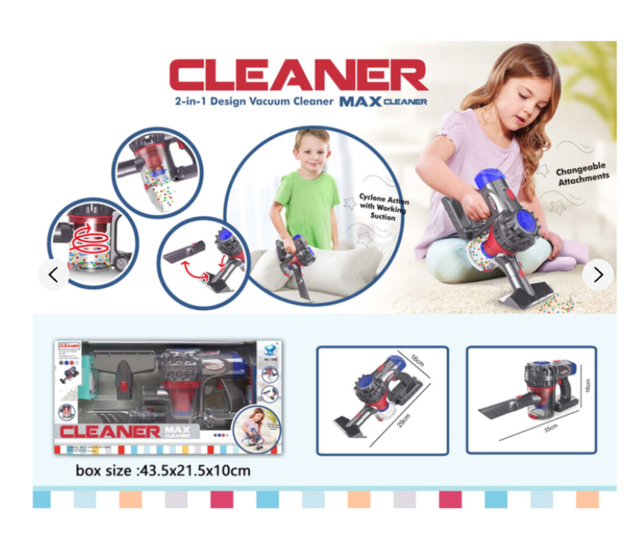 Icom modern vacuum cleaner with light and sound effects - Cleaner Max toy set