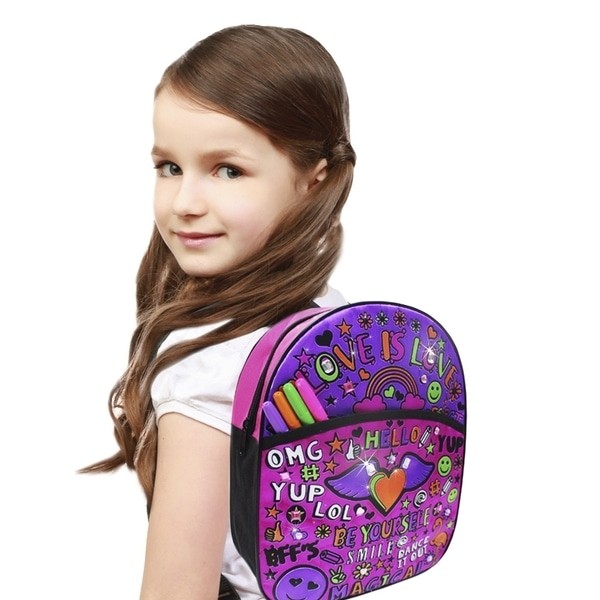 Kuprinė - dekoruok pats Colour Your Own Fashion Rucksack