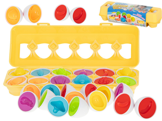 Educational eggs Matching Eggs Fruits and Vegetables 12 pcs