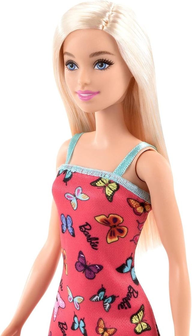 Barbie doll 29cm dress with butterflies (red)