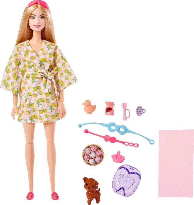 Doll Barbie Wellness Self-care Spa Day With Puppy GKH73 HKT90