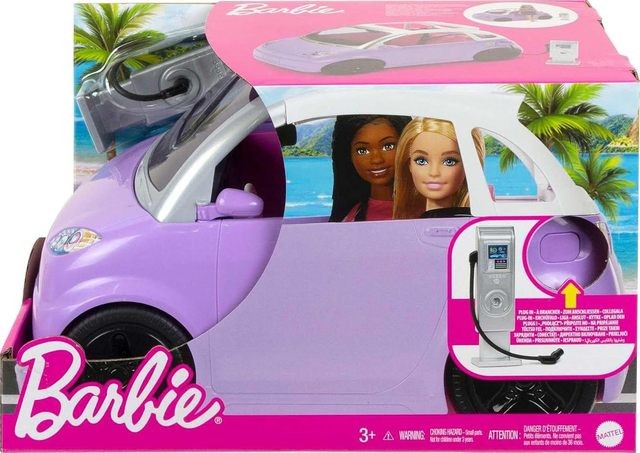Lėlės automobilis Mattel su elektros įkrovimo stotele PTP05527