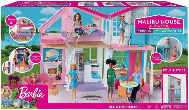Lėlės Barbie namas Malibu, 2 aukštų