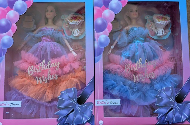Doll with tulle fancy Balearic dress Birthday Wishes Bellas Dream