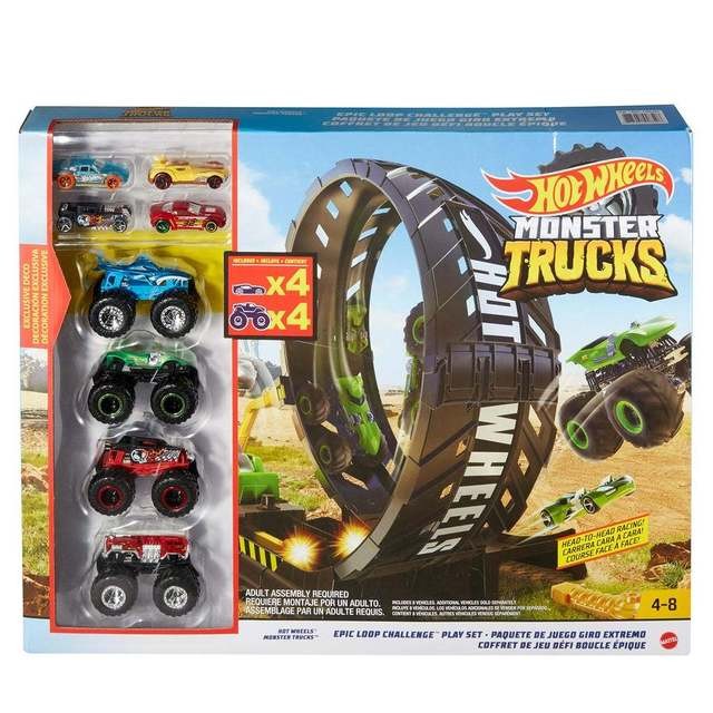 Lenktynių trasa Hot Wheels Monster Truck Epic Loop Challenge Playset