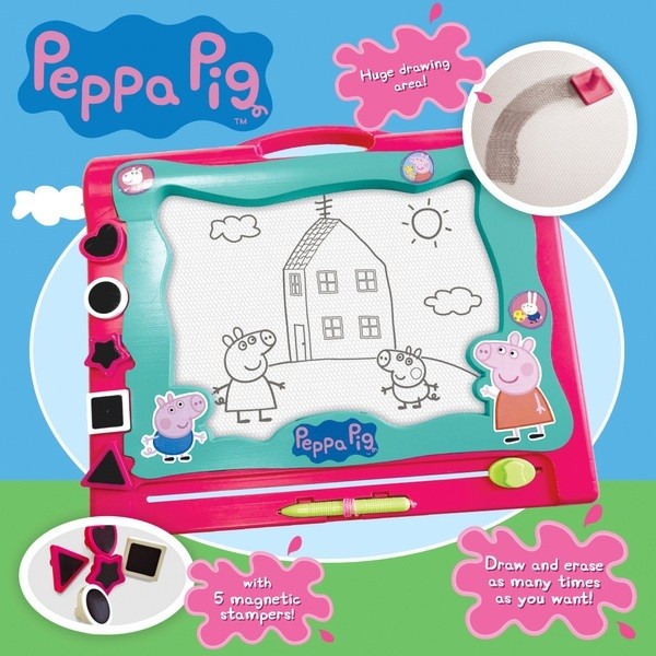 Magnetinė piešimo lenta Peppa Pig Giant Magnetic Scribbler