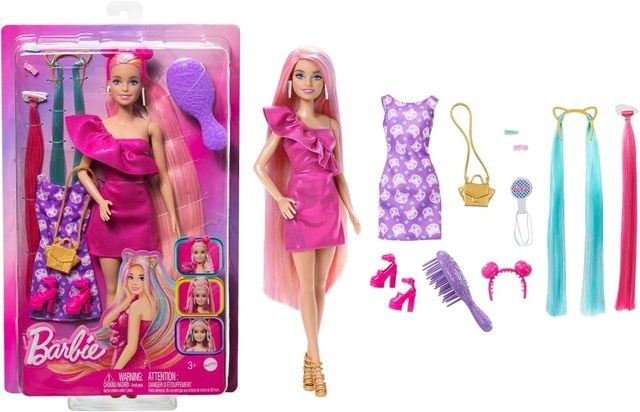 Mattel Barbie Doll Play with Hair and Accessories (JDC85)