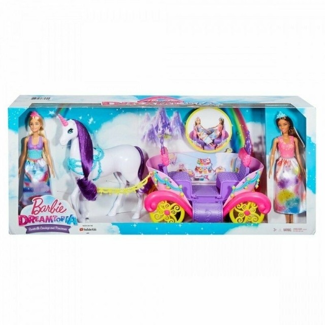 MATTEL Playset Barbie Dreamtopia Dolls and Carriage
