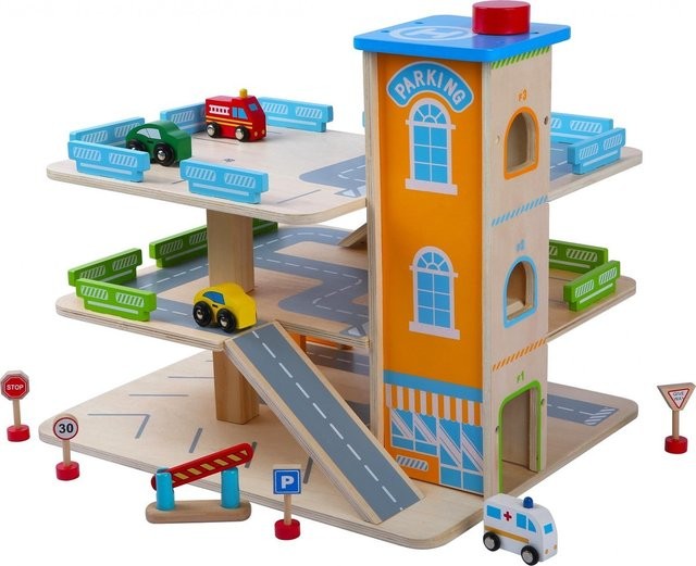 Medinė 3-jų aukštų automobilio stovėjimo aikštelė Gerardo's toys 39263