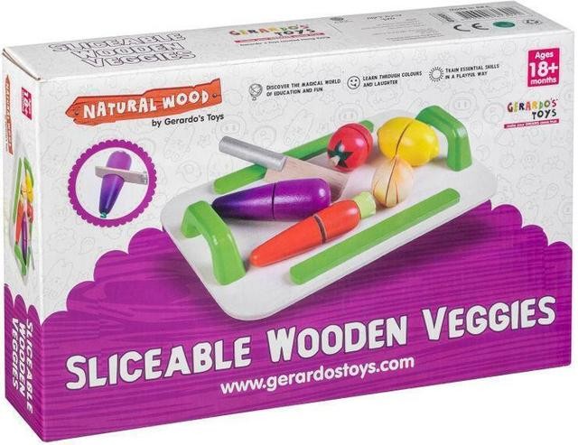 Medinės daržovės Gerardo's toys Sliceable Wooden Vegetables Set