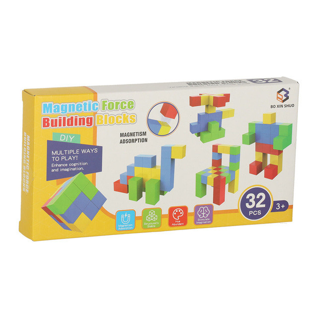 Educational magnetic cubic building blocks 32 el. KX3630