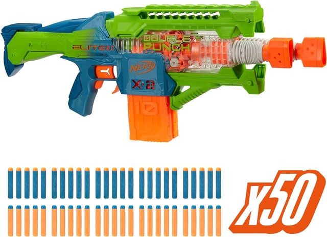 Motorized gun Nerf Elite Double Punch