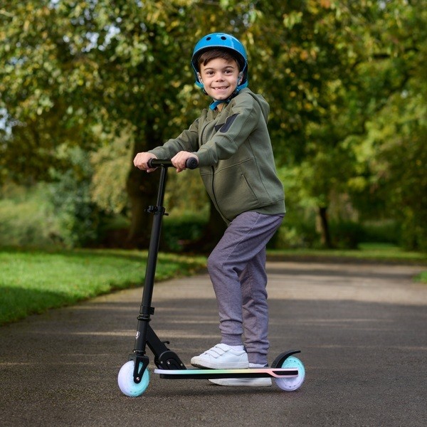Rahmory Scooter Kick Folding Rainbow Lights
