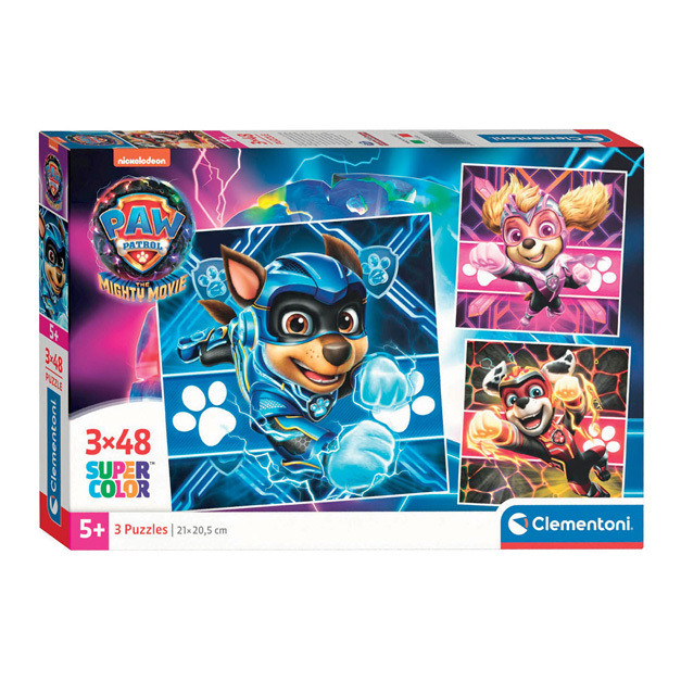 Dėlionė Puzzle 3x48 Supercolor: Paw Patrol