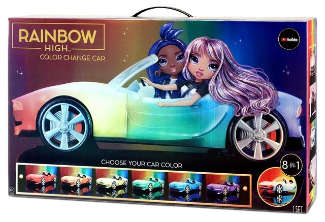 RAINBOW HIGH Spalvą keičiantis automobilis