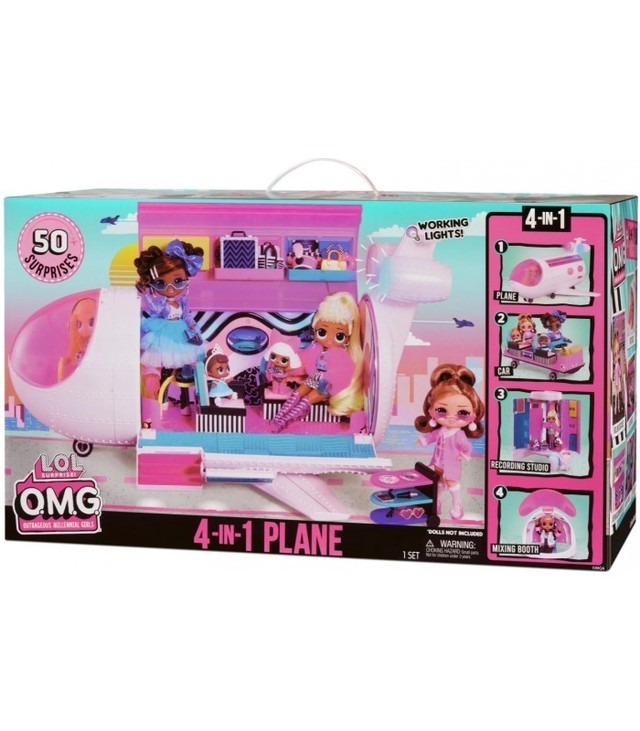 Rinkinys MGA LOL Surprise OMG Plane 4in1