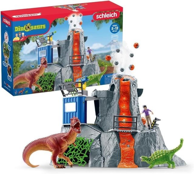 SCHLEICH 42564 dinozaurų šalis Volcano Expedition Base Camp
