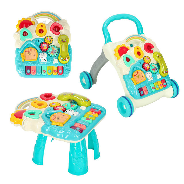 Pusher walker interactive educational table 4in1 blue