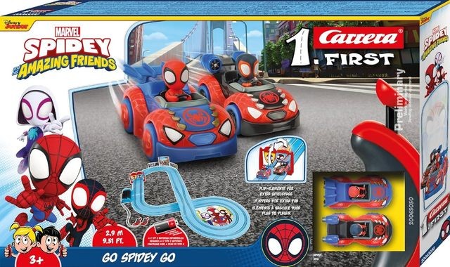 Carrera First Spidey and His Amazing Friends Go Spidey Go Race Track Set 2.9m