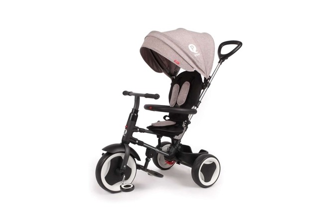 Triratukas QPlay Tricycle Rito Deluxe Grey 3 in 1