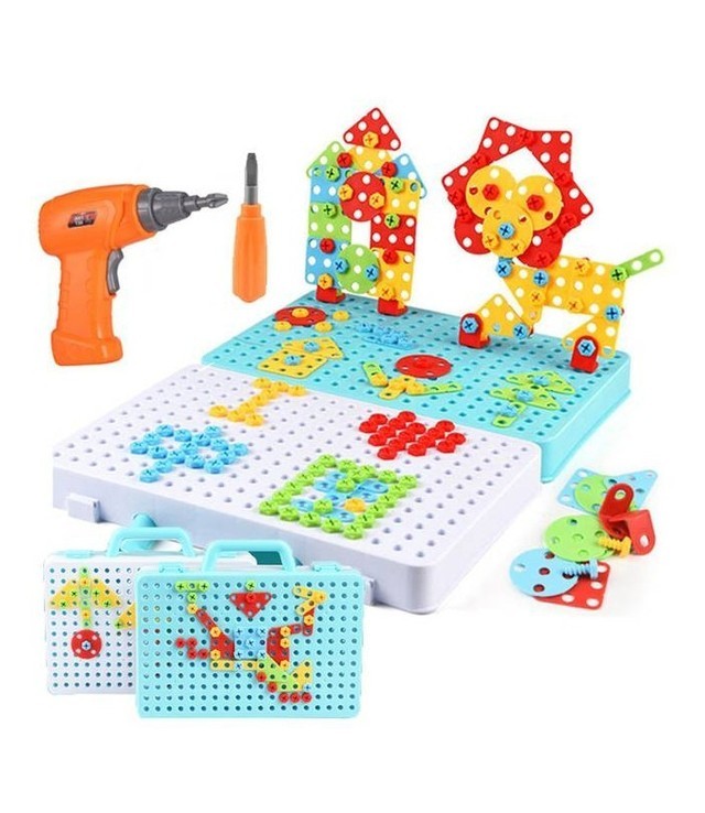 Vaikiška 3D mozaikos delionė su lagaminu, 189 vnt. Creative Box