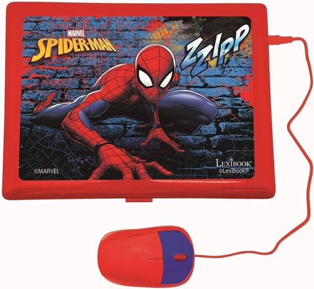 LEXIBOOK Spiderman Zweisprachiger Lernlaptop