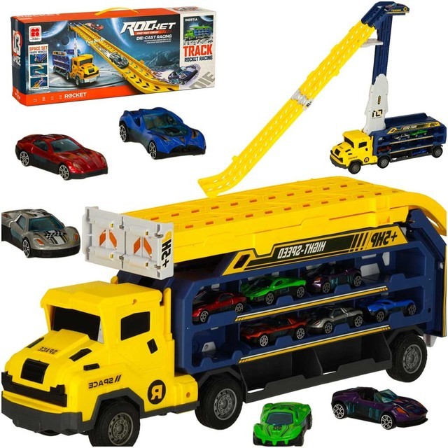 Kids Race Track and Transporter Truck KX3457