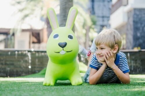 Žaislinis zuikis šokinėjimui My first Jumpy žalias