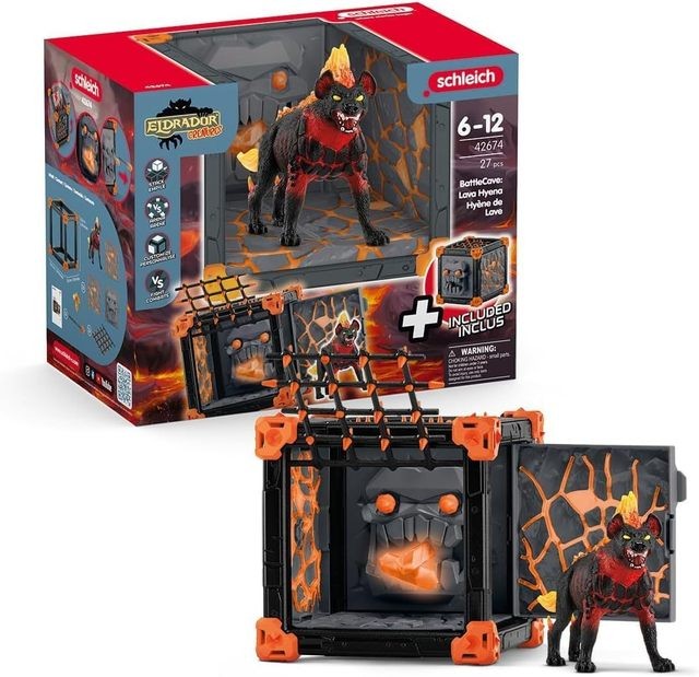 Schleich BattleCave Lava Hyena Toy Set 42674