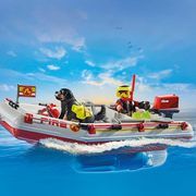 71464 PLAYMOBIL® Actions Heroes, Gaisrininkų valtis su vandens motociklu