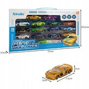 Automobilių rinkinys Kruzzel Spalvotos metalinės 16 vnt. 20352