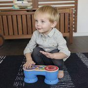 Baby Einstein, Hape, Upbeat Tunes Magic Touch Drum​, Wooden Musical Toy