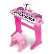 Big Steps Superstar sintezatorius su kėdute pink