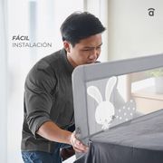 Sideboard for bed Asalvo Rabbit Gray 130 cm