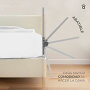 Sideboard for bed Asalvo Rabbit Gray 130 cm
