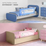 Sideboard for bed Asalvo Rabbit Gray 130 cm